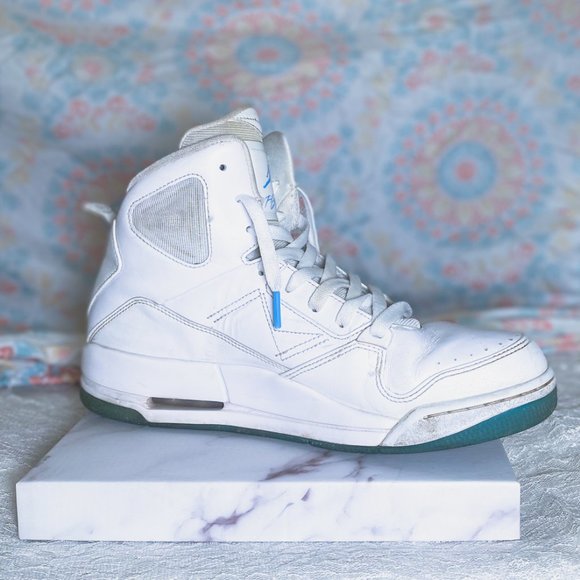 Nike Air Jordan Flight SC-3 Retro Men's White Kelly Green Throwback Sneaker 10 - Picture 3 of 8